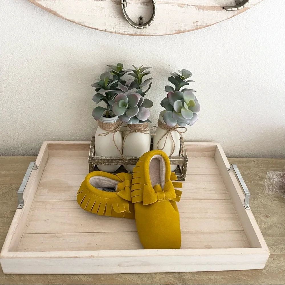 Monkey Feet Mustard Fur Moccasins